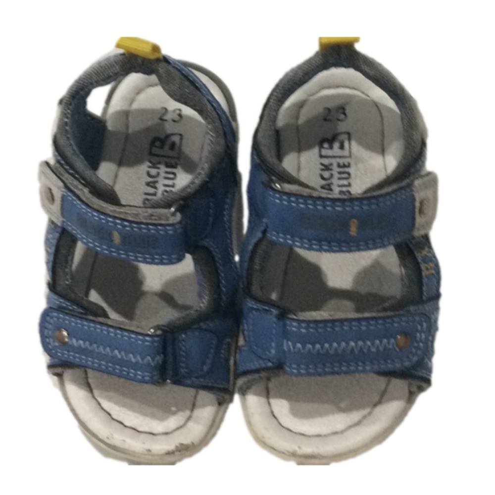 Black and Blue Leather Sandals Size 7/23
